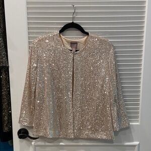 Sequin Embellished Gold Jacket